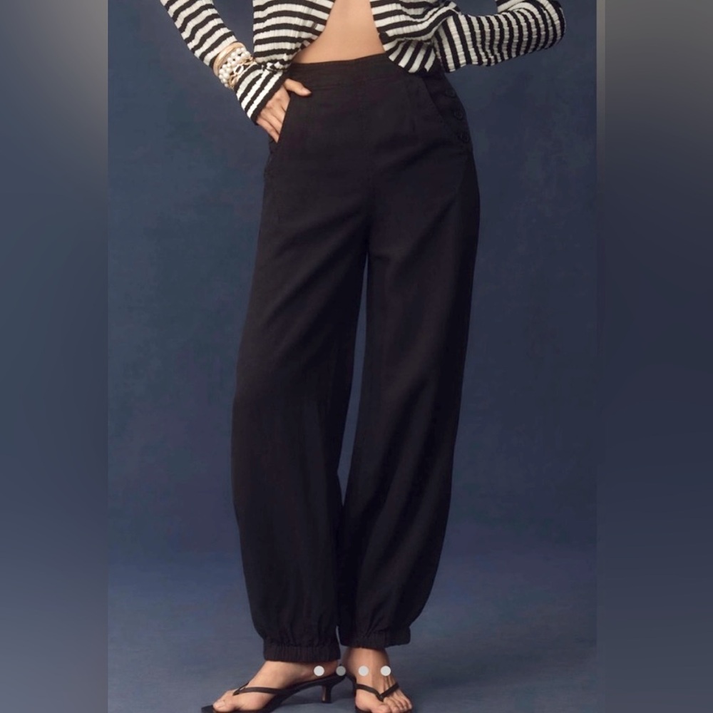 Anthropologie Pilcro - Boot Tuck Parachute Pants | Size 28 NWOT - Black $138